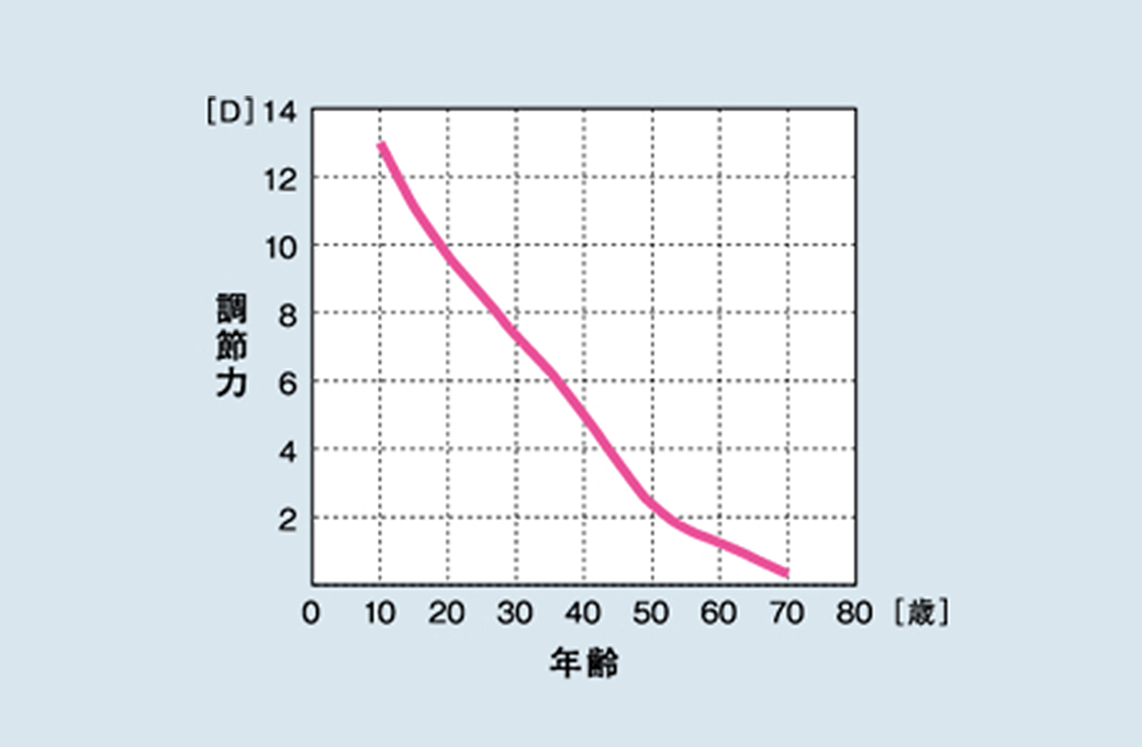 人間の目は、10歳をピークに機能が低下!!